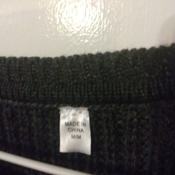 Zara Black Layered w Lace Overlay - Sheer Lining 3/4 Sleeve Crop Waist Sweater M - Picture 2 of 9